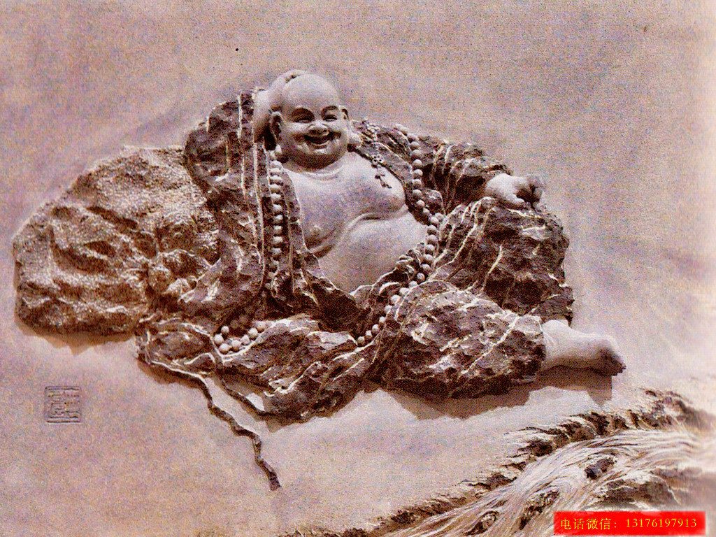 四川寺院古樸的浮雕石雕壁畫(huà)裝飾圖片