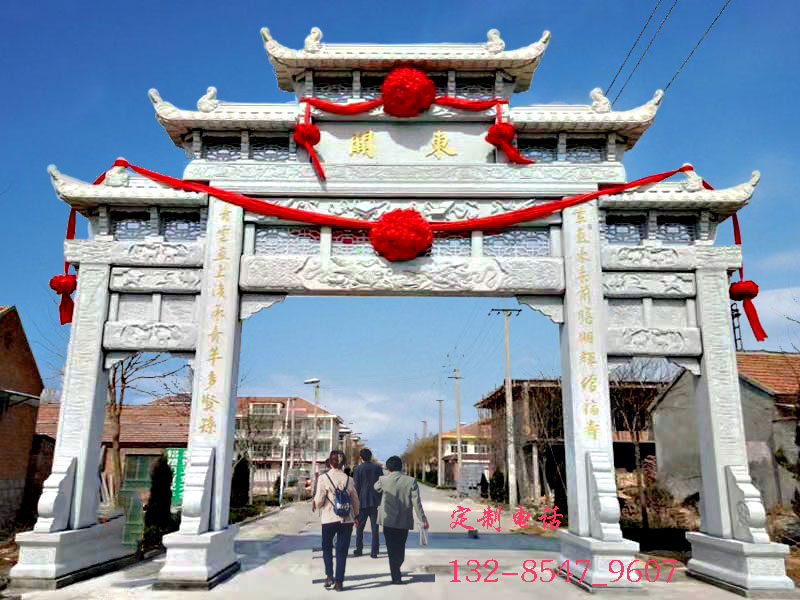 鄉(xiāng)鎮(zhèn)村口牌樓牌坊與公園大門樓新款設計圖片