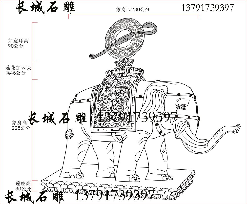 石雕大象設計圖
