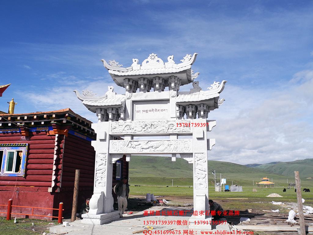 單門(mén)石牌坊樣式